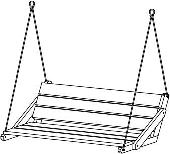 Schemat siedziska huśtawki 150 cm